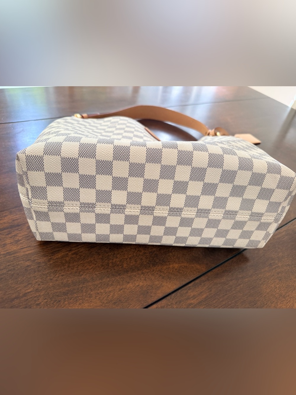 Louis Vuitton Damier Azur Graceful PM with rose ballerine interior - Picture 14 of 15